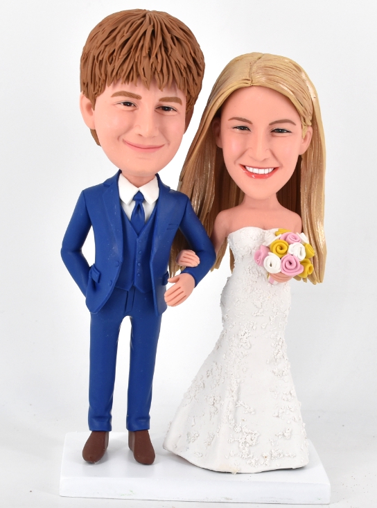 Custom cake toppers young couple wedding gifts honeymoon gifts