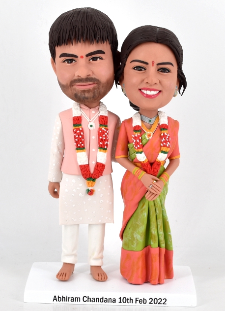 Custom cake toppers Indian wedding ceremony customized outfits